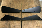 Stainless Black Front & Rear Mud Flap Brackets To Fit Land Rover Defender 90