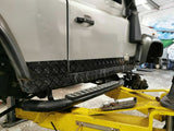 Lower Door Skirting - 2mm Chequer Plate  Gloss Black To Fit Defender 90