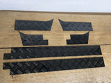Lower Door Skirting - 2mm Chequer Plate  Gloss Black To Fit Defender 90