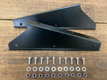 Stainless FRONT Black MudFlap Brackets & Fixings Fit Land Rover Defender 90 110