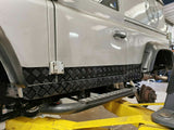 Lower Door Skirting - 2mm Chequer Plate  Gloss Black To Fit Defender 90