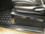 Steel Seat Box Corner Carpet Mat Protector Fits Land Rover 90 110 - Gloss Black
