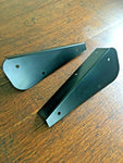 Stainless Steel REAR Mud Flap Brackets PAIR Black SS Fits Land Rover Defender 90