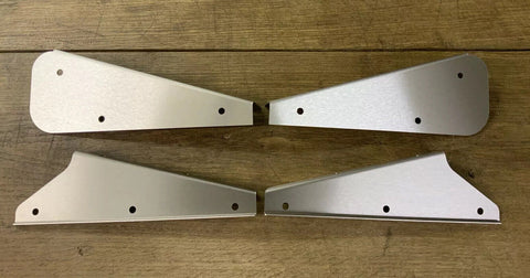 Front & Rear Stainless Mud Flap Brackets To Fit Land Rover 90