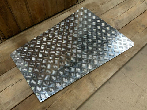 Bonnet Protector - 2mm Chequer Plate - Natural - Land Rover Defender (upto 2007)
