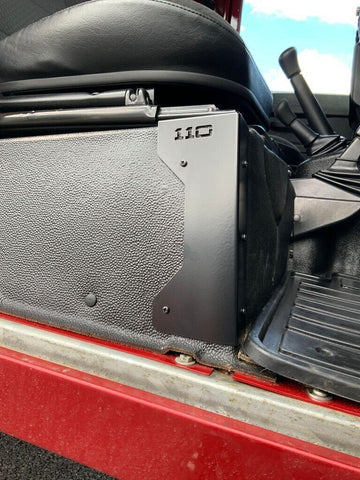 Matt Black Metal Seat Box Corner Edge Protectors Fit Land Rover Defender 110