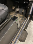 Matt Black Seat Box Corner Protectors with Backing fits Land Rover Defender 90