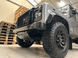 *Stainless Steel* Matt Black Front Bumper INC End Caps Fits Land Rover Defender