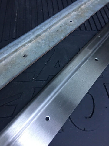 Stainless Steel Rear Door Carpet Retainer Trim - Fits Land Rover Defen ...