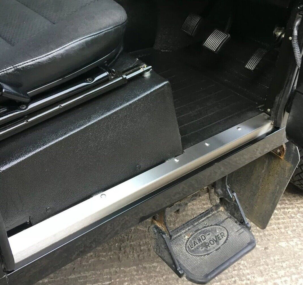 Stainless FRONT door carpet retainer trims To Fit Land Rover Defender ...