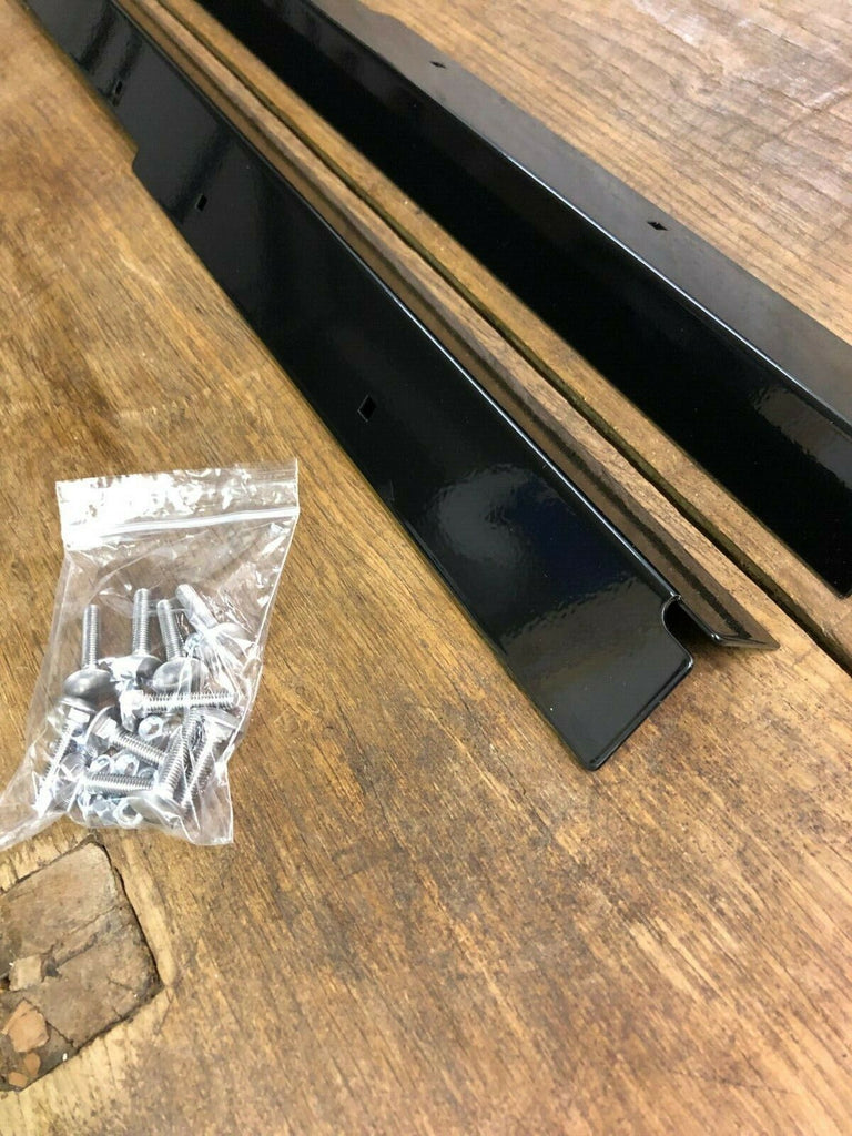 Gloss Black FRONT door carpet retainer trims fit Land Rover Defender 9 ...