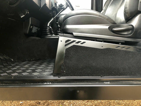 Steel Seat Box Corner Carpet Mat Protector to fit Land Rover - Gloss Grey