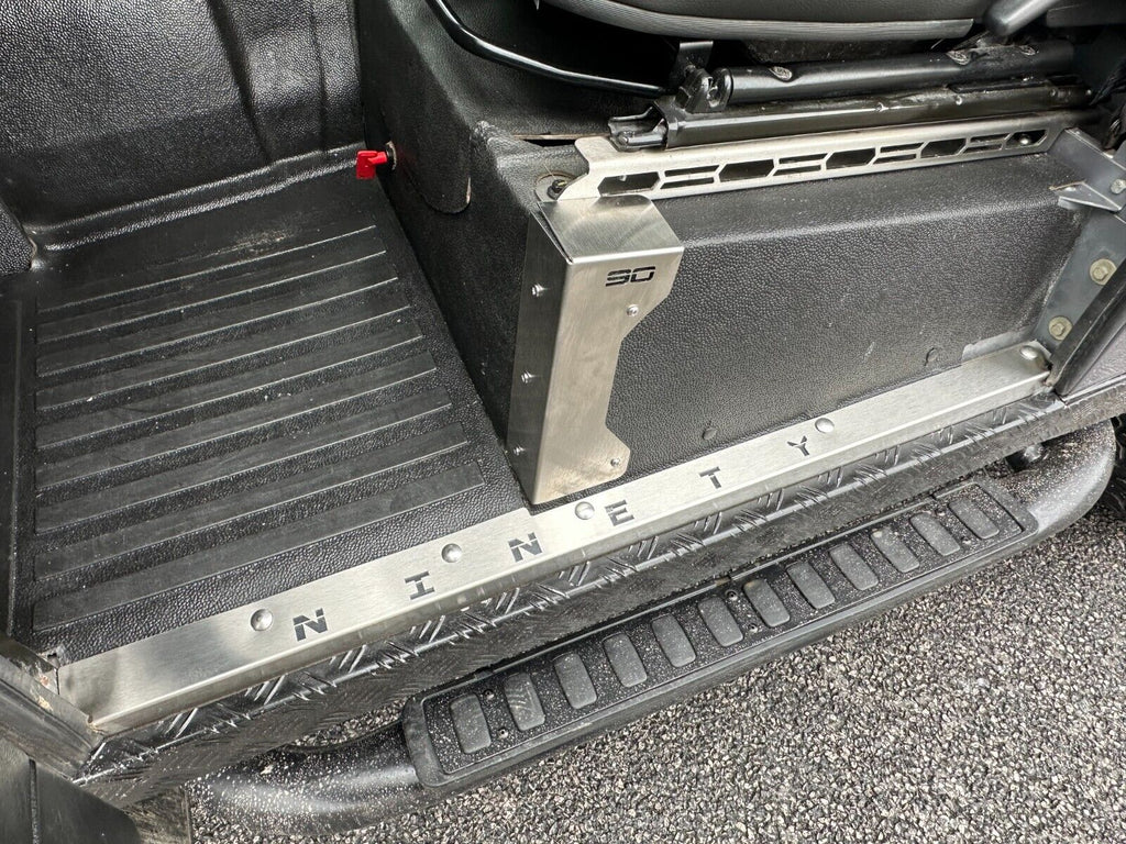 Land Rover Defender Inner Sill Ninety Stainless Front Door Sill Covers Threshers For Land Rover Defen ...