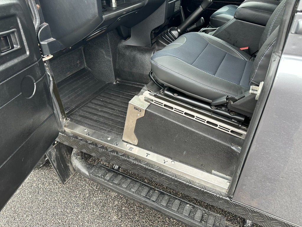 Land Rover Defender Inner Sill Ninety Stainless Front Door Sill Covers Threshers For Land Rover Defen ...
